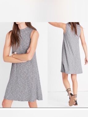 Madewell Heather Gray Sleeveless Shift Dress